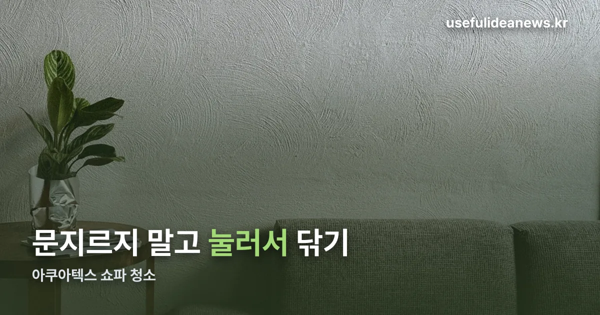 아쿠아텍스 쇼파 청소 정리 썸네일