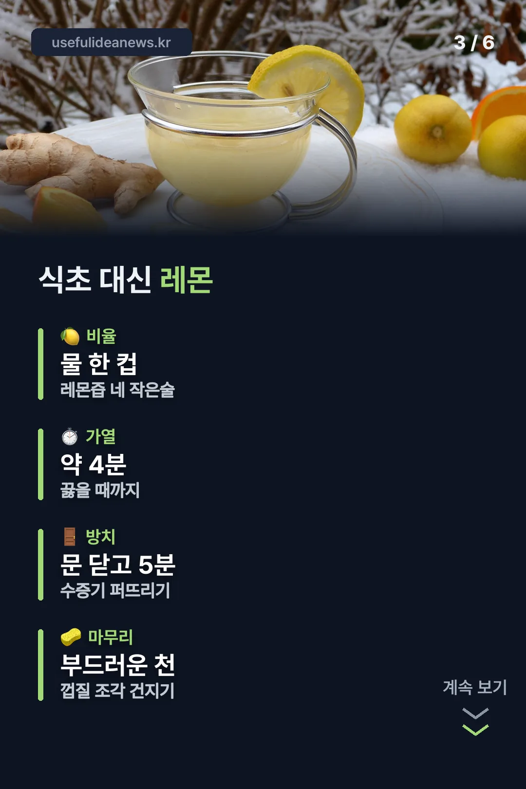 레몬으로 대체하는 법