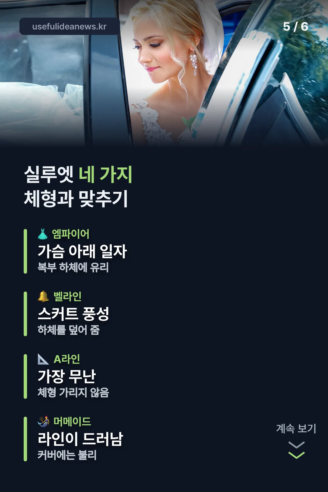 실루엣 네 가지
